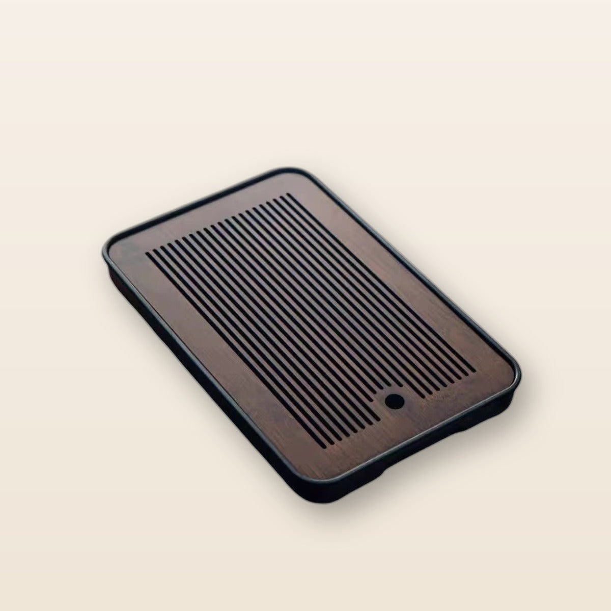 Bamboo tea tray with drainage by Glow Ritual