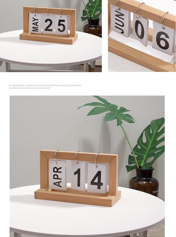 Wooden perpetual calendar by Glow Ritual