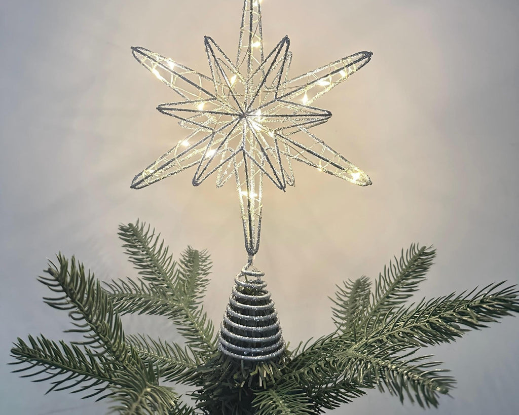 Lighted tree topper star by Glow Ritual