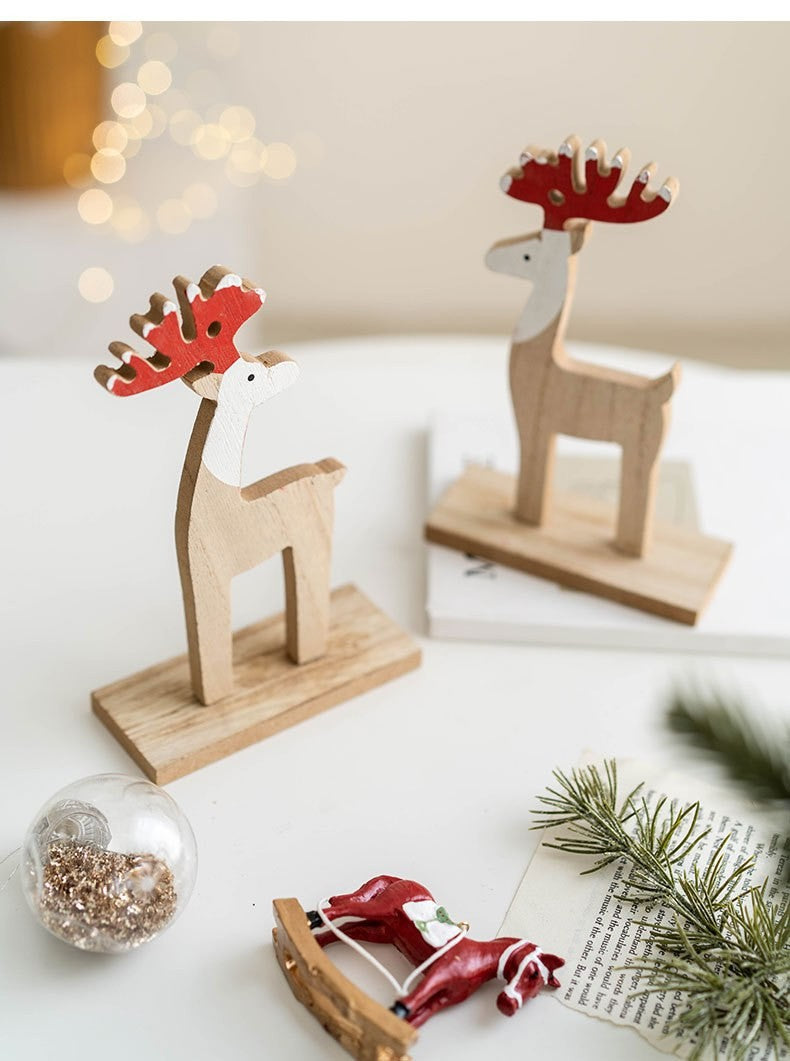 Wooden reindeer decor by Glow Ritual