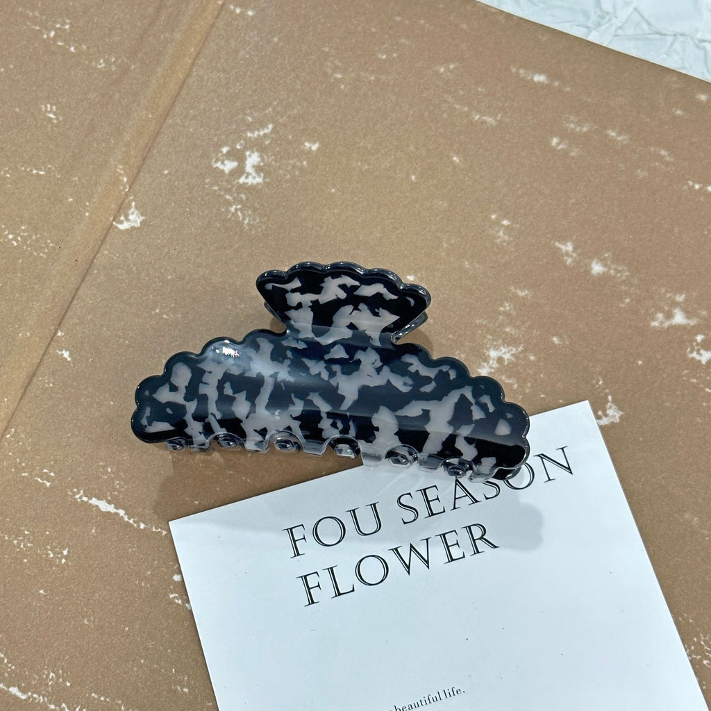 Blue and white porcelain claw clip by Glow Ritual