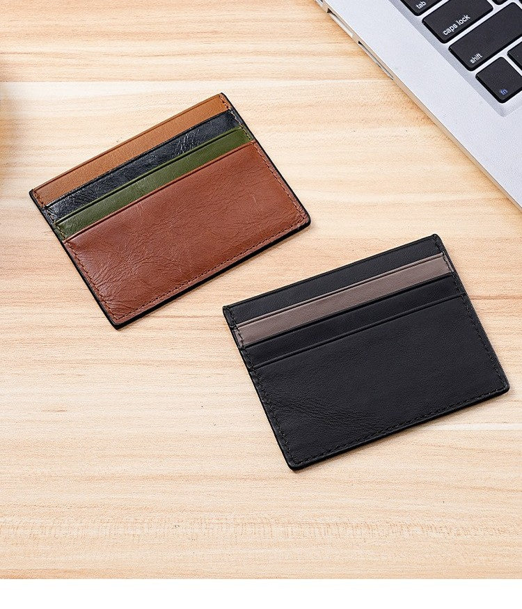 Slim leather card holder by Glow Ritual