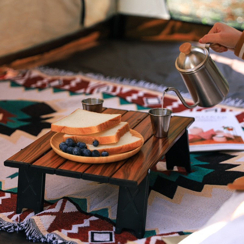 Mini folding camping table by Glow Ritual