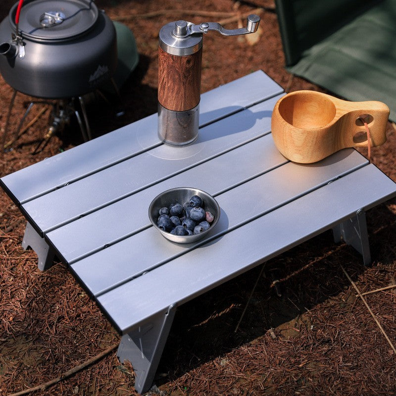 Mini folding camping table by Glow Ritual