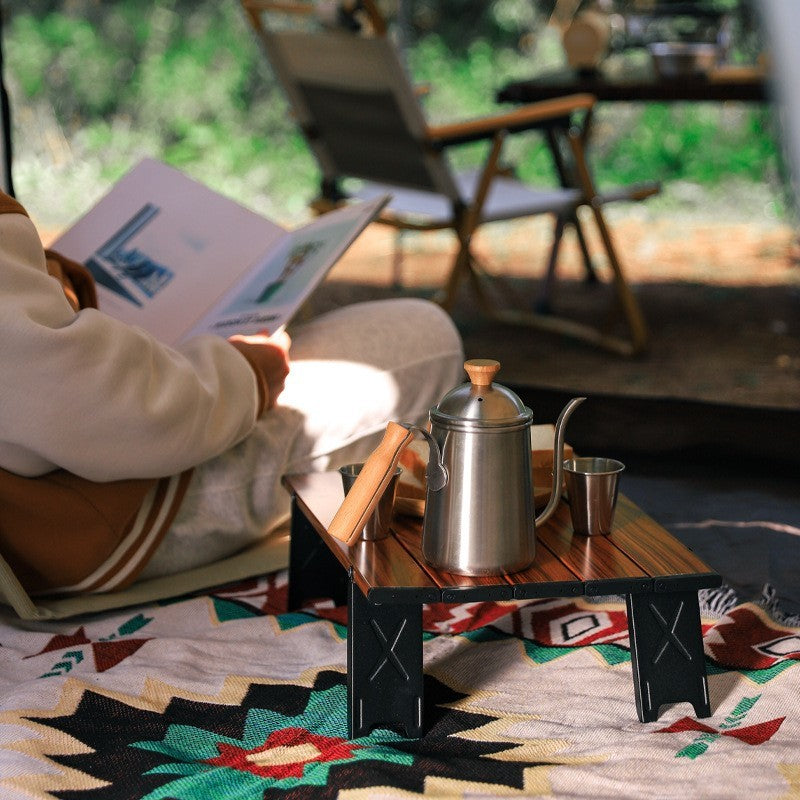 Mini folding camping table by Glow Ritual