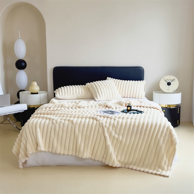 Faux rabbit fleece blanket by Glow Ritual