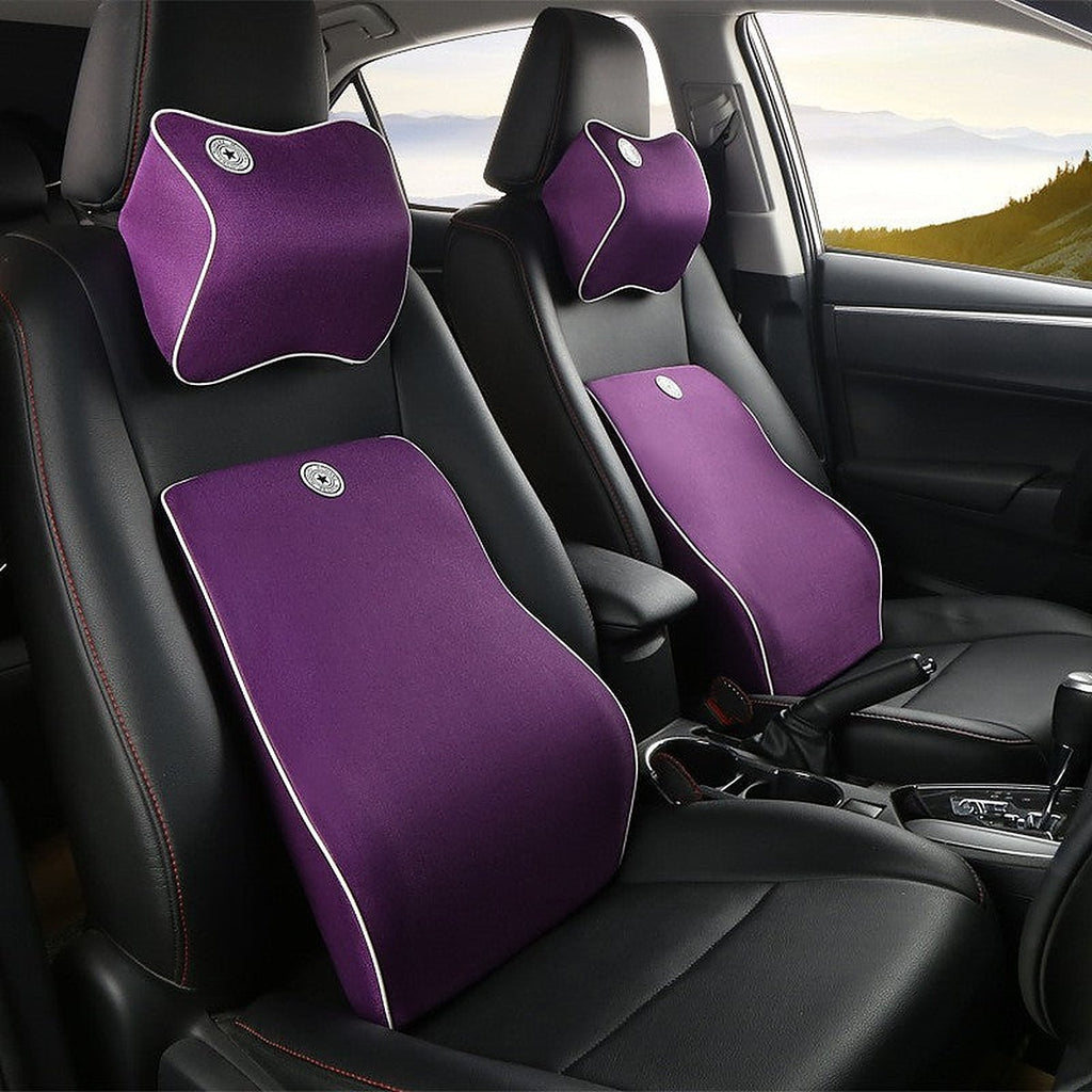 Memory foam car headrest pillow by Glow Ritual