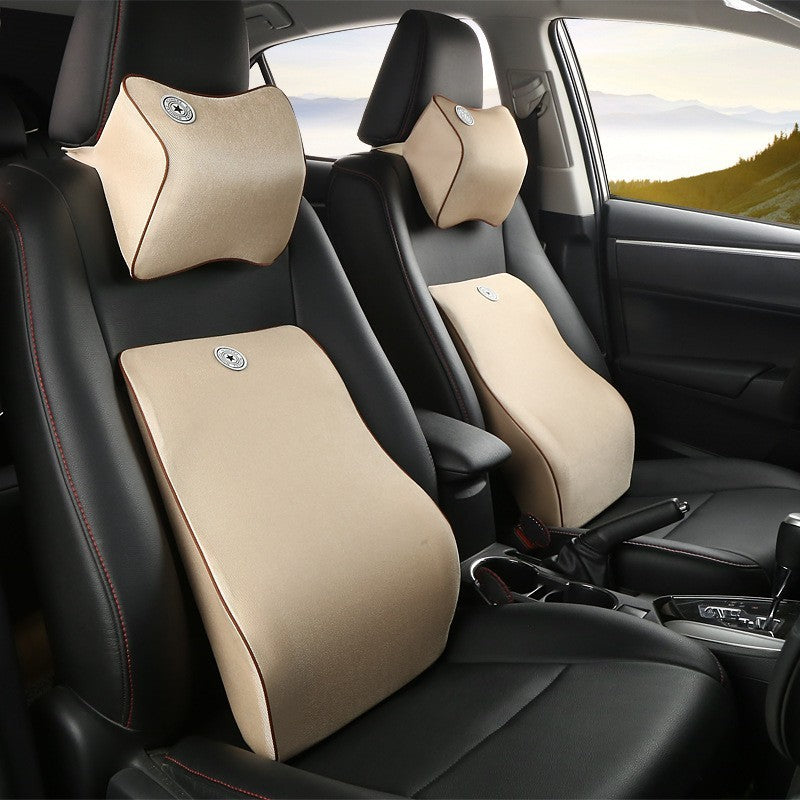 Memory foam car headrest pillow by Glow Ritual
