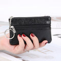 Mini leather coin purse keychain by Glow Ritual