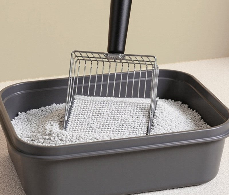 Metal cat litter scoop with holder by Glow Ritual
