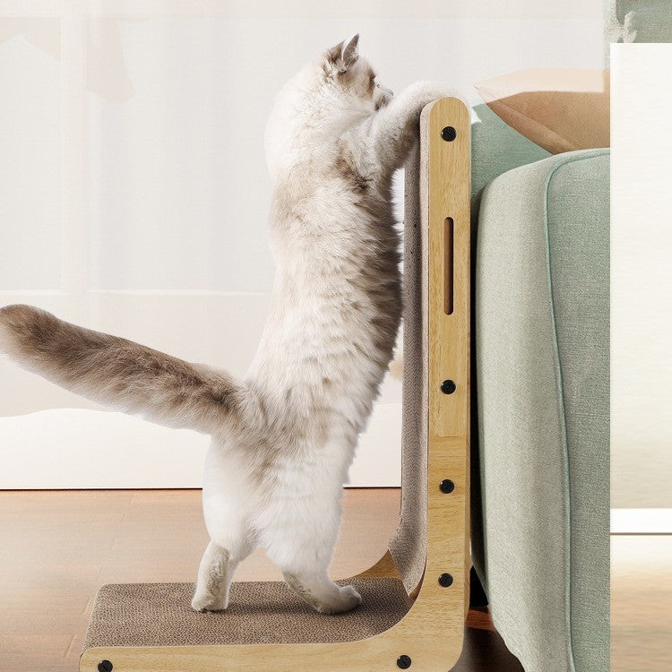 L-shaped cat scratcher lounge by Glow Ritual