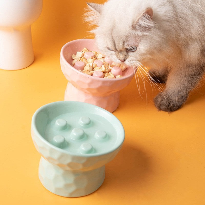 Raised ceramic cat bowl by Glow Ritual