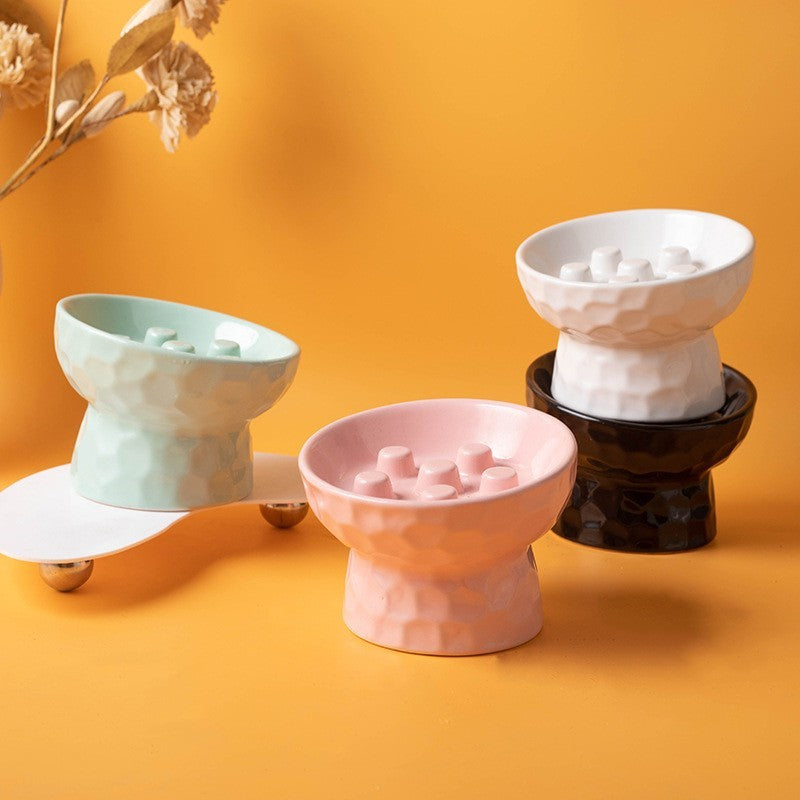 Raised ceramic cat bowl by Glow Ritual