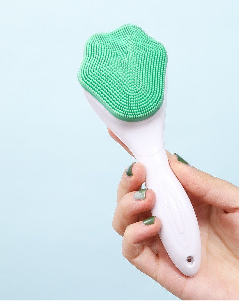 Soft silicone facial cleansing brush by Glow Ritual