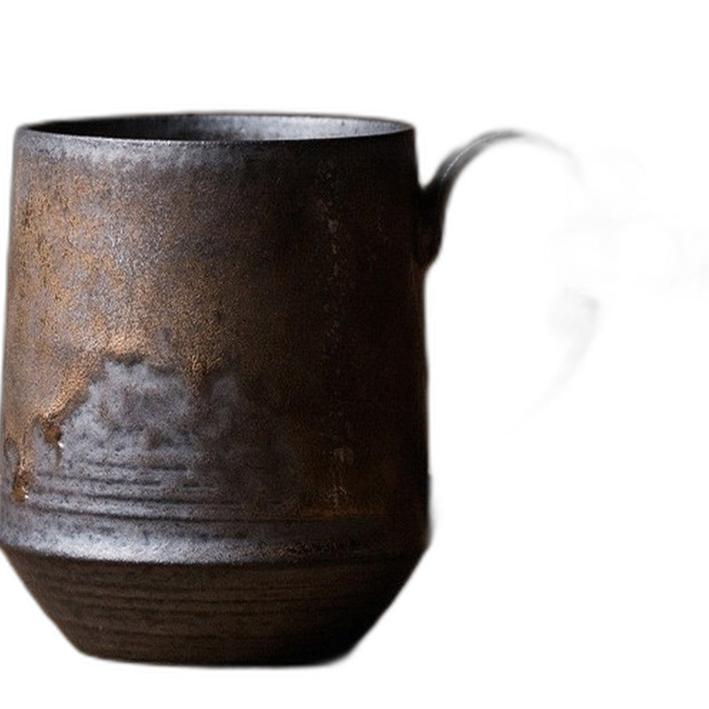 Stoneware gold rim mug by Glow Ritual