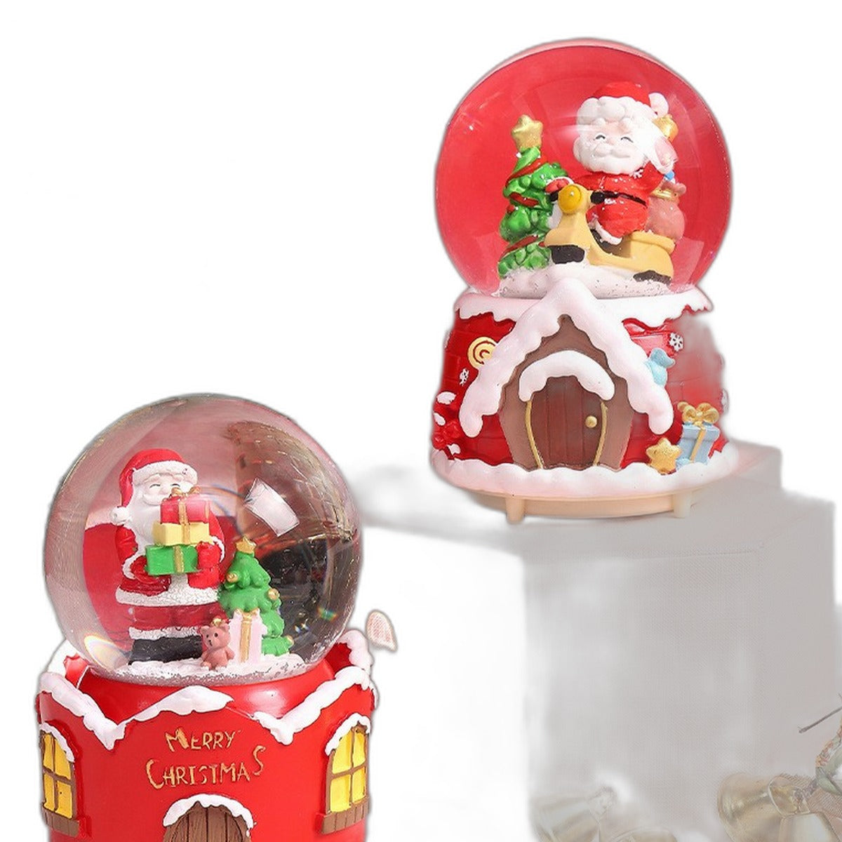 Musical Christmas snow globe by Glow Ritual