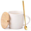 White ceramic mug with lid and spoon by Glow Ritual
