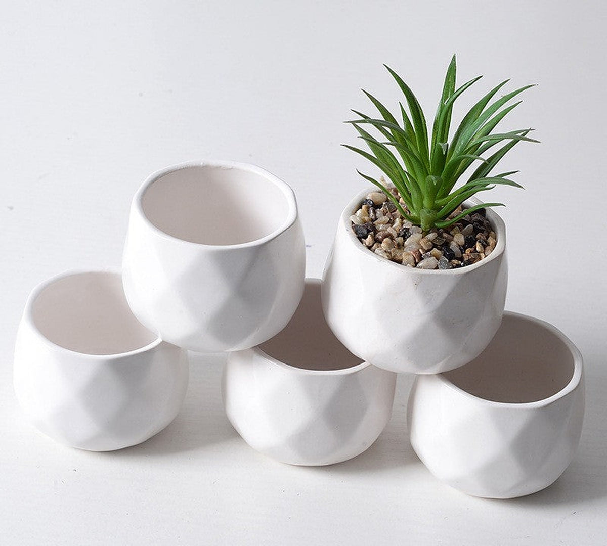 Mini ceramic succulent pots by Glow Ritual