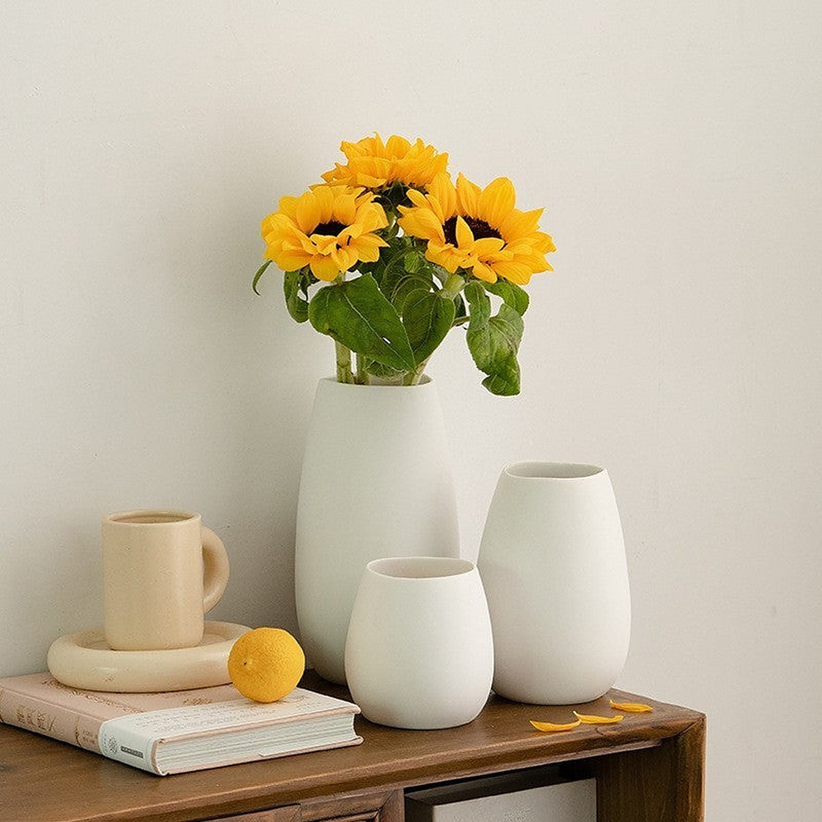 White ceramic vase by Glow Ritual