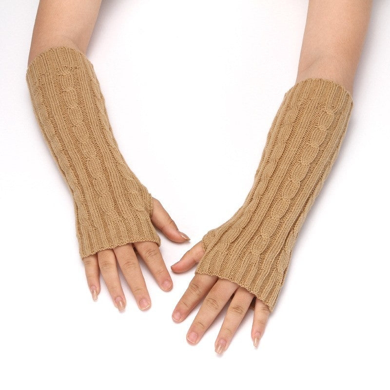 Knit fingerless gloves by Glow Ritual