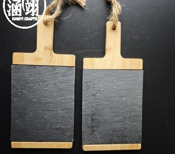 Slate and bamboo cheese board by Glow Ritual