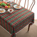 Christmas plaid tablecloth by Glow Ritual