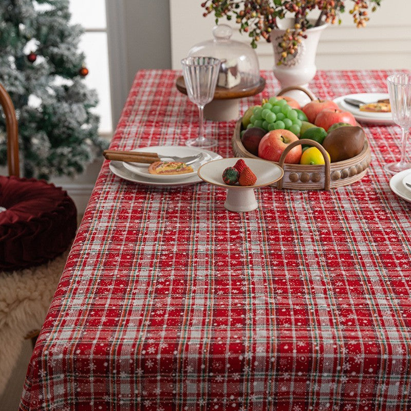 Christmas plaid tablecloth by Glow Ritual