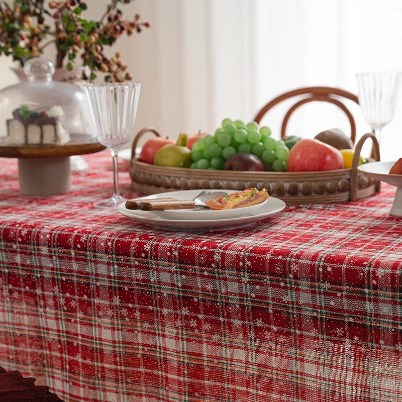 Christmas plaid tablecloth by Glow Ritual