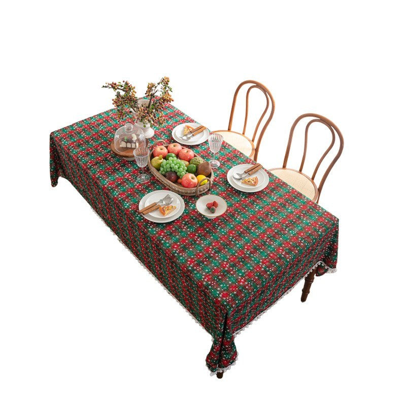 Christmas plaid tablecloth by Glow Ritual