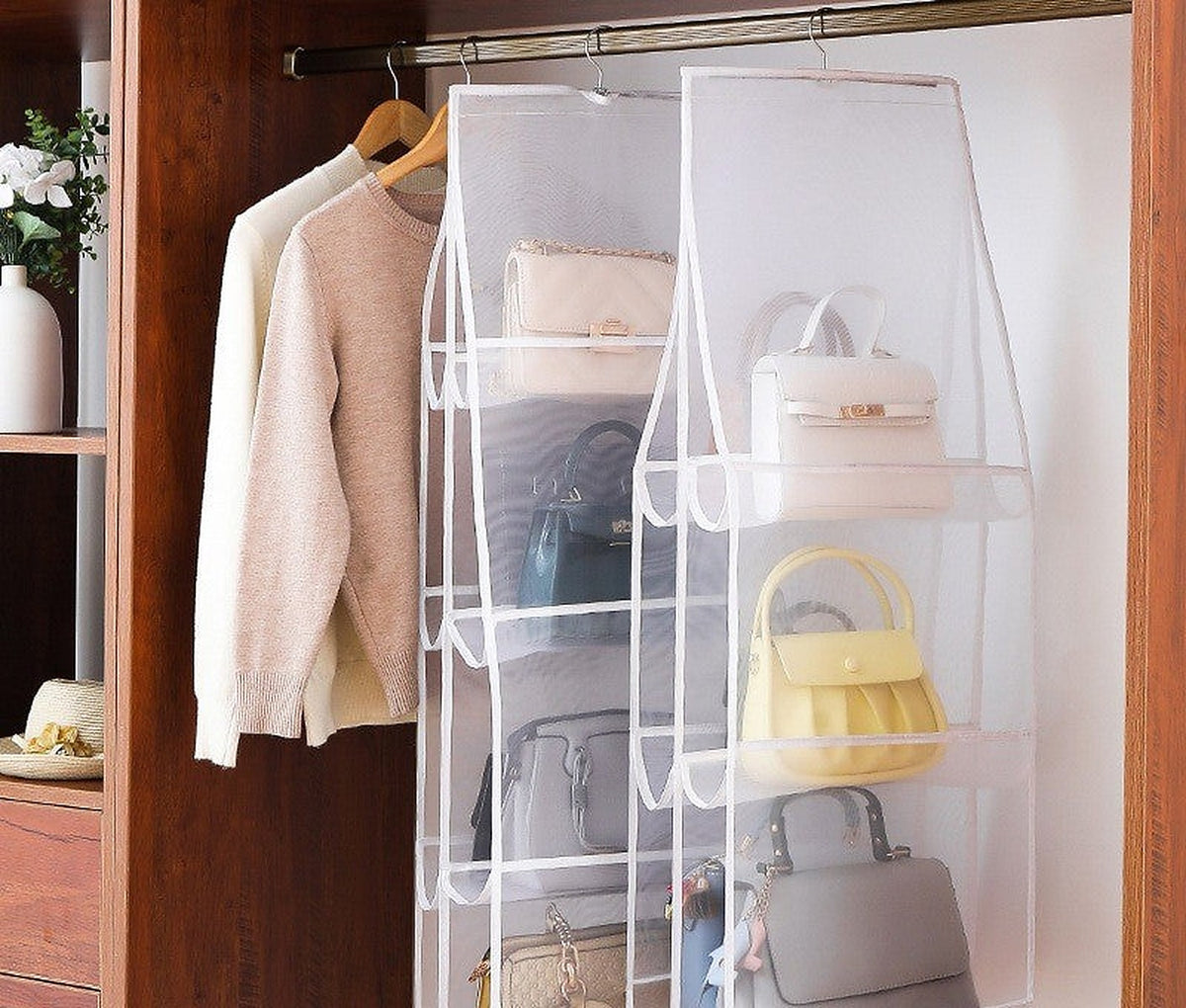 Hanging purse organizer by Glow Ritual