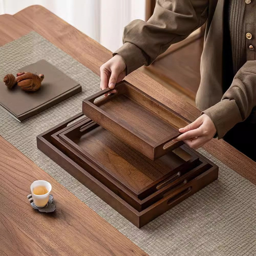 Bamboo rectangular serving tray by Glow Ritual