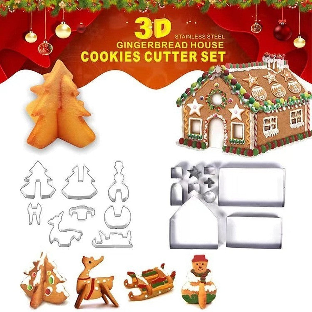 Christmas cookie cutter set by Glow Ritual