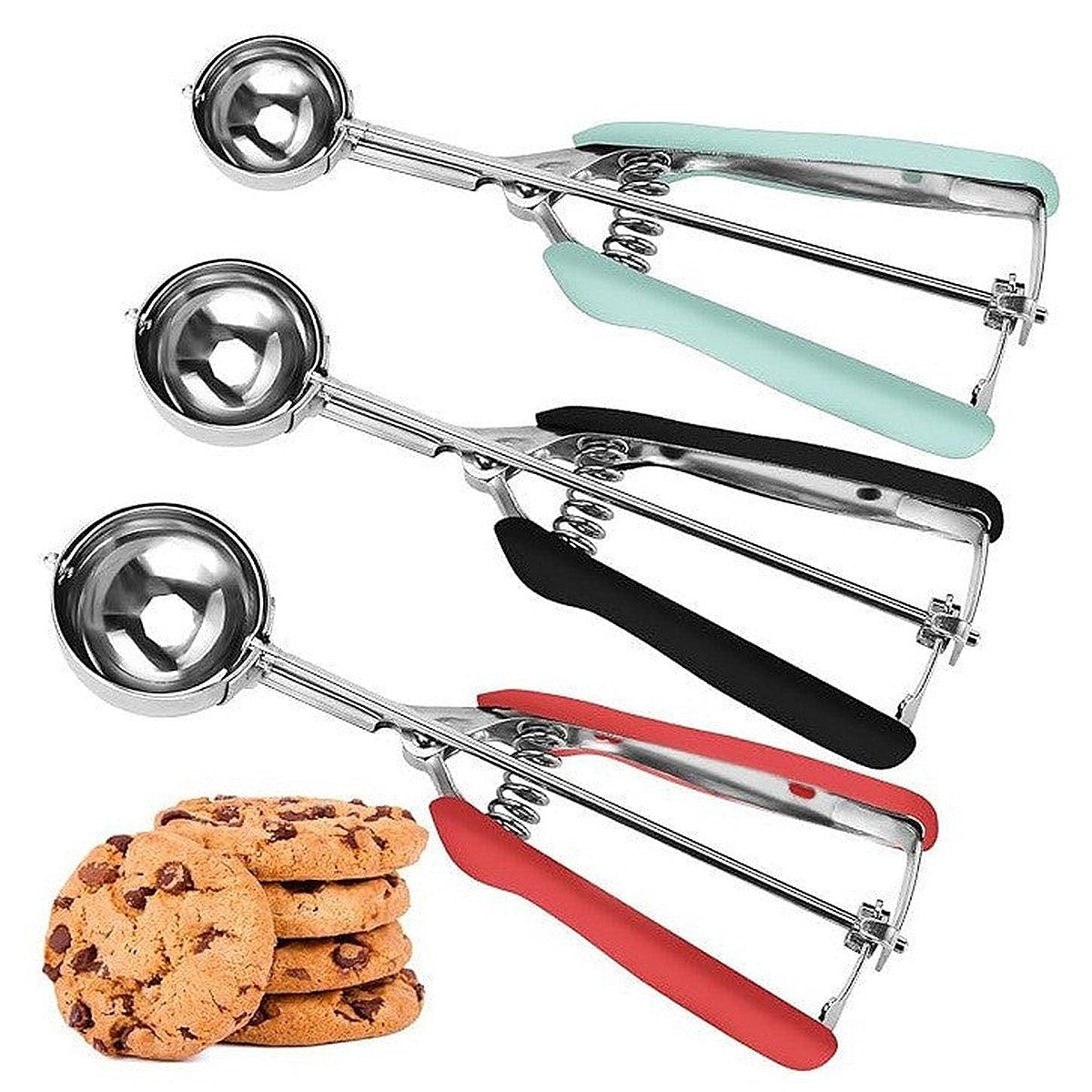 Stainless steel cookie scoop by Glow Ritual