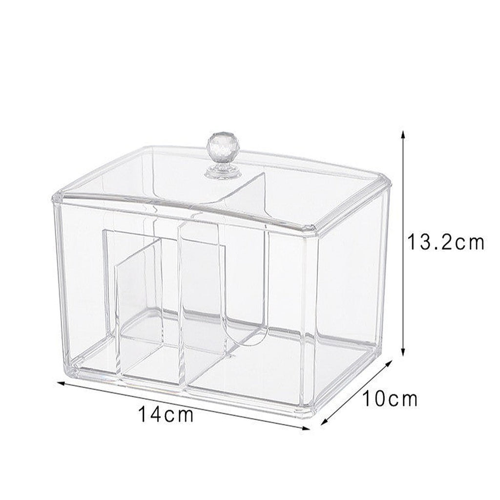 Acrylic cotton pad and swab organizer by Glow Ritual