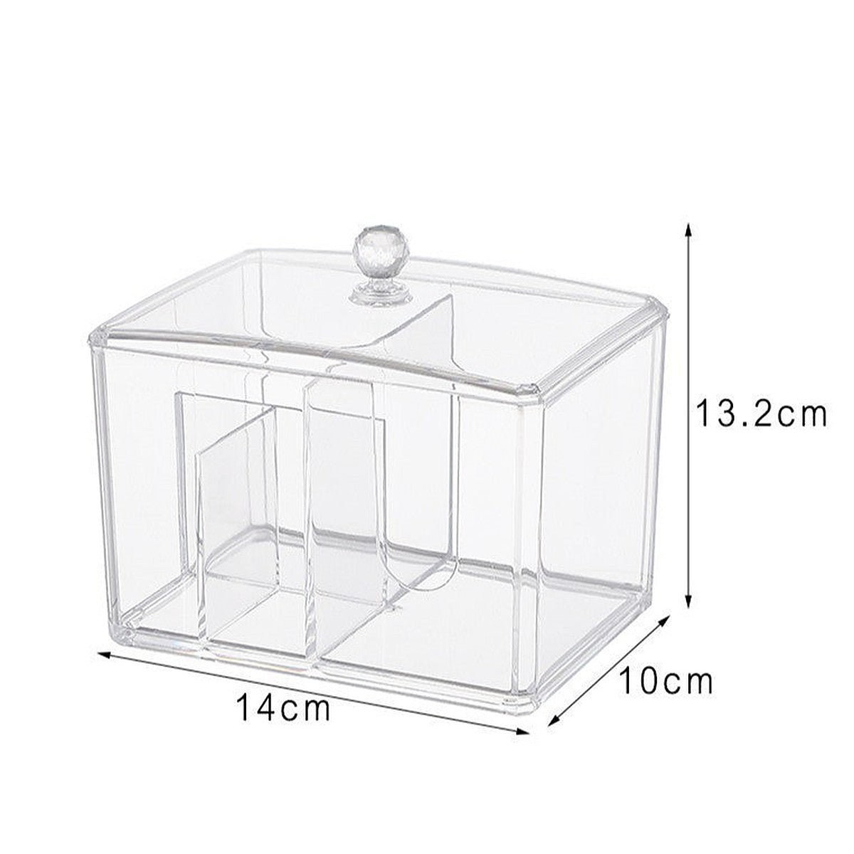 Acrylic cotton pad and swab organizer by Glow Ritual