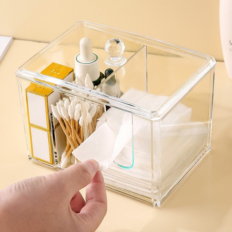 Acrylic cotton pad and swab organizer by Glow Ritual