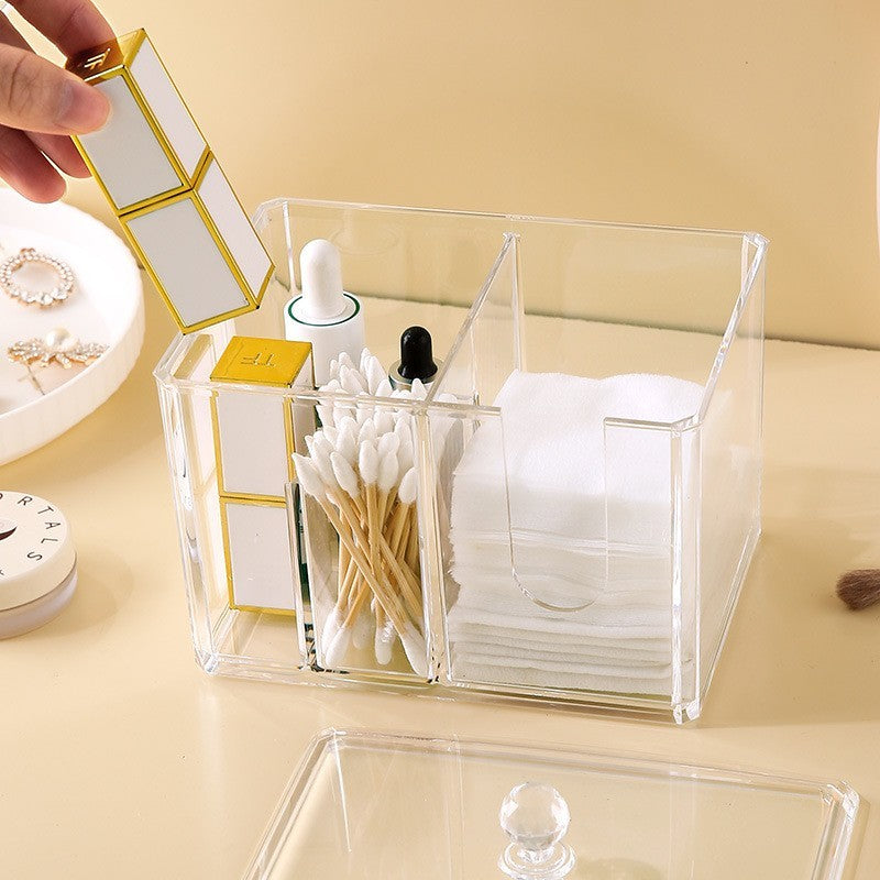 Acrylic cotton pad and swab organizer by Glow Ritual