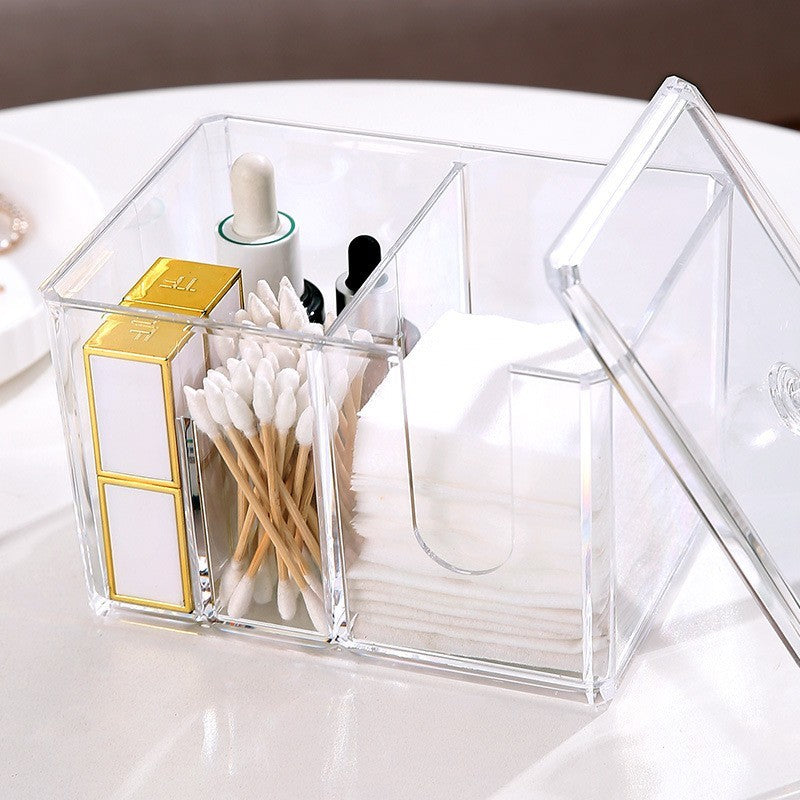 Acrylic cotton pad and swab organizer by Glow Ritual