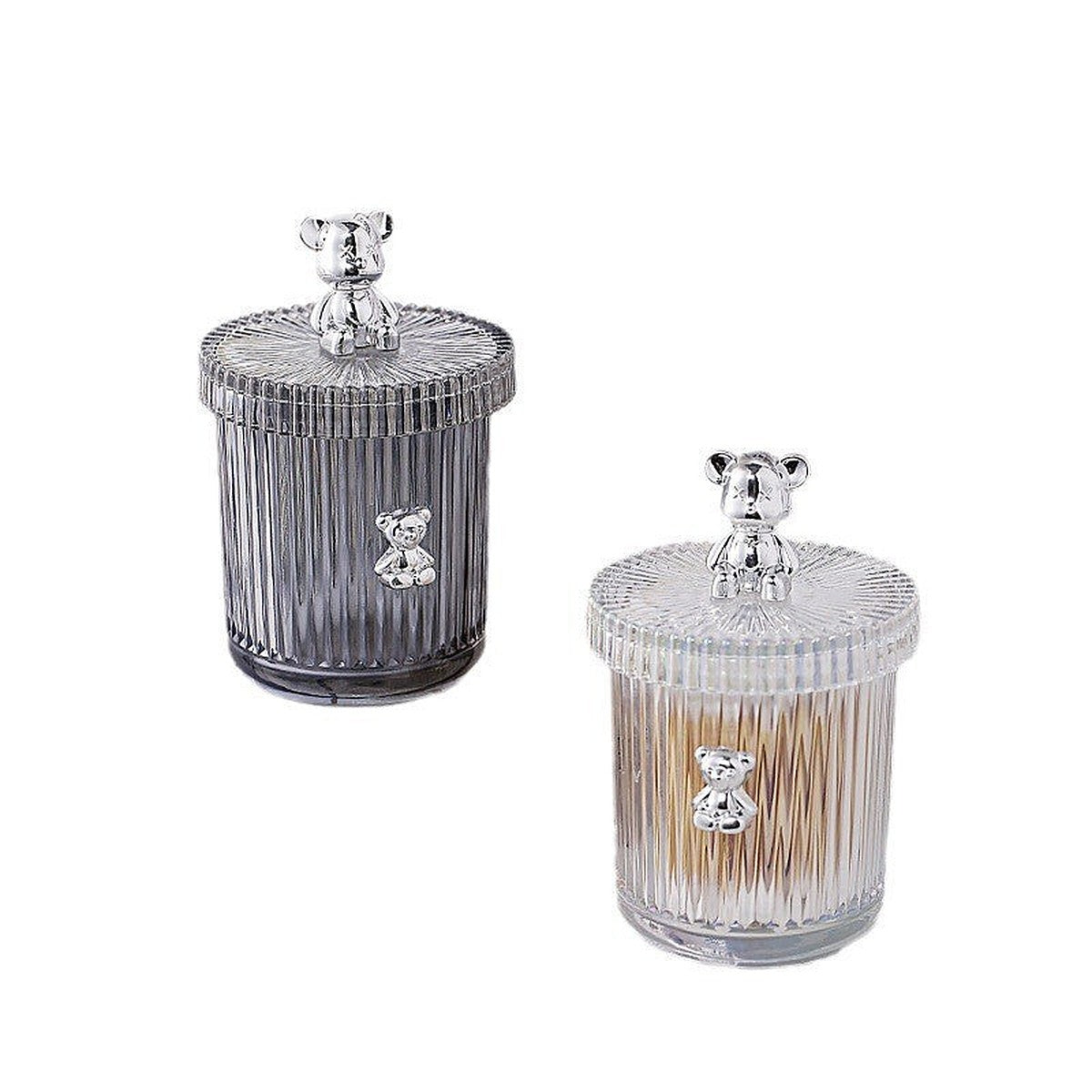 Glass cotton swab jar by Glow Ritual