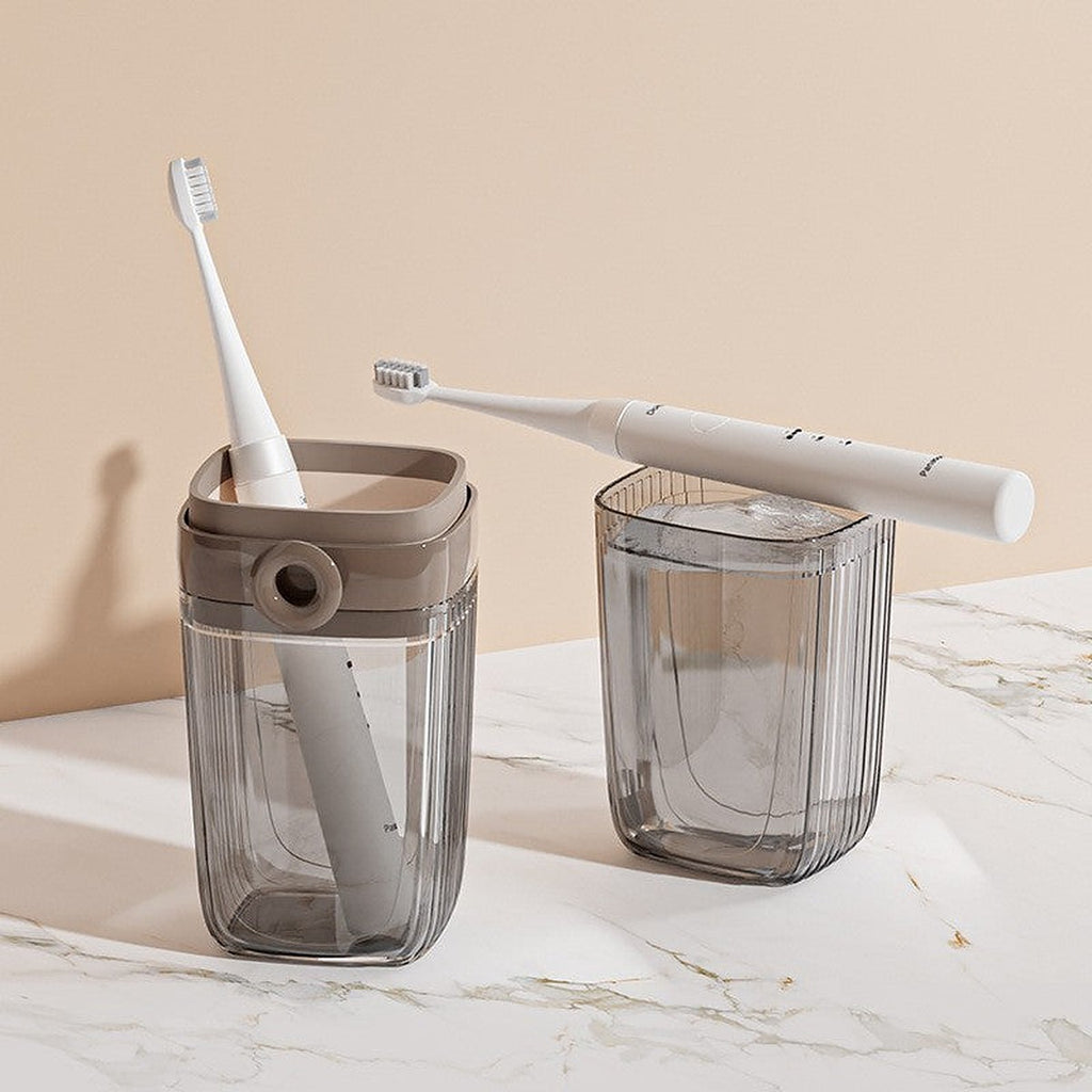 Travel toothbrush cup and soap box set by Glow Ritual