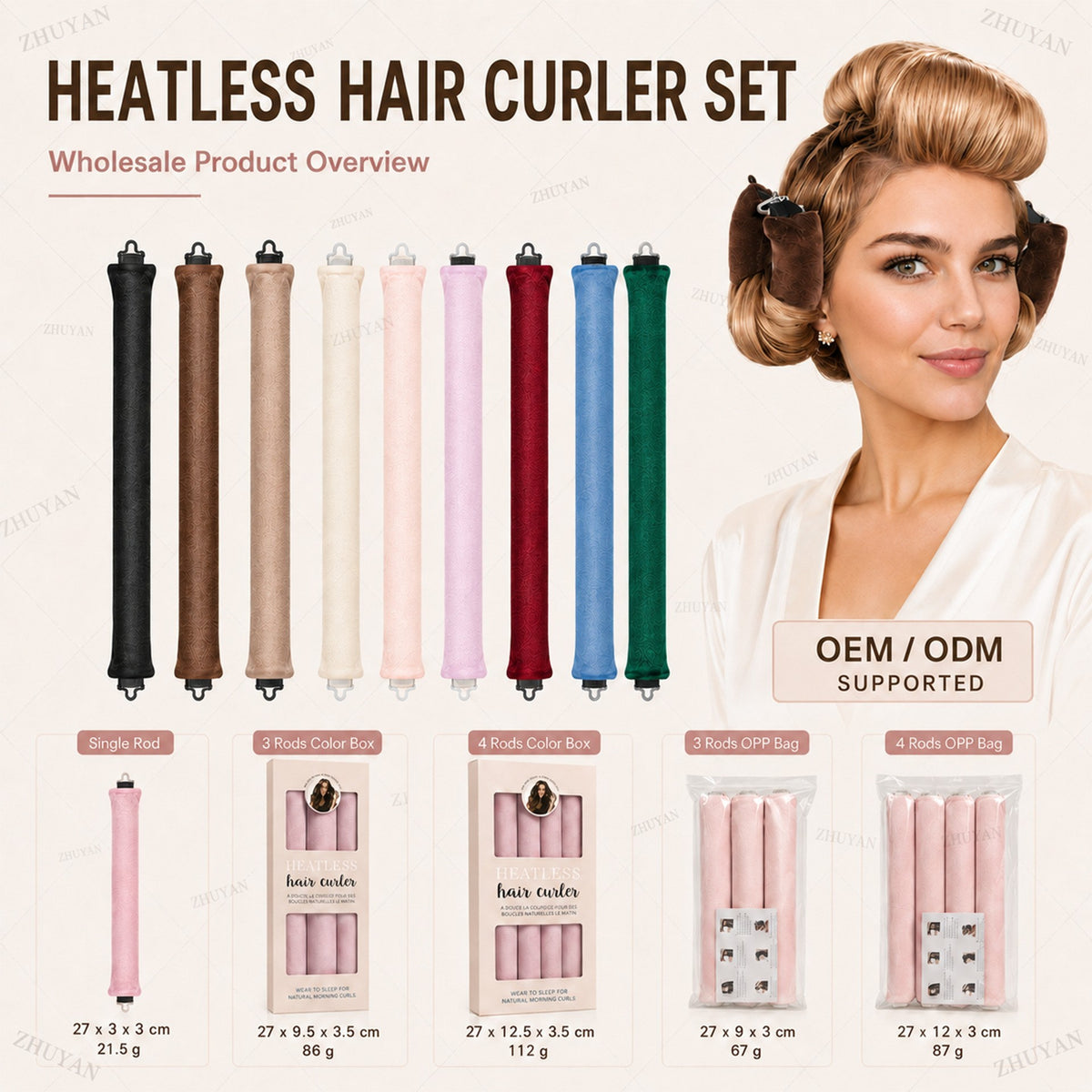 Heatless curling rods by Glow Ritual