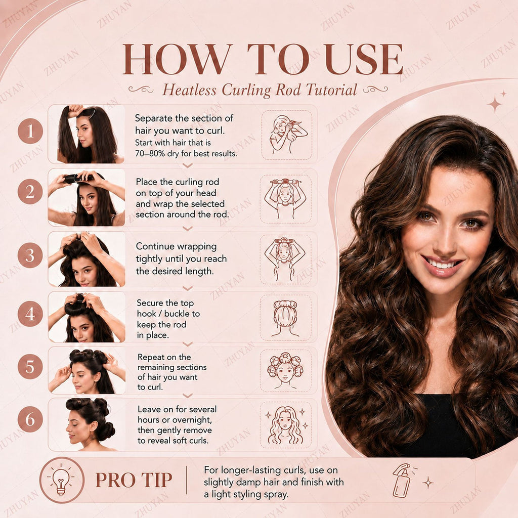 Heatless curling rods by Glow Ritual