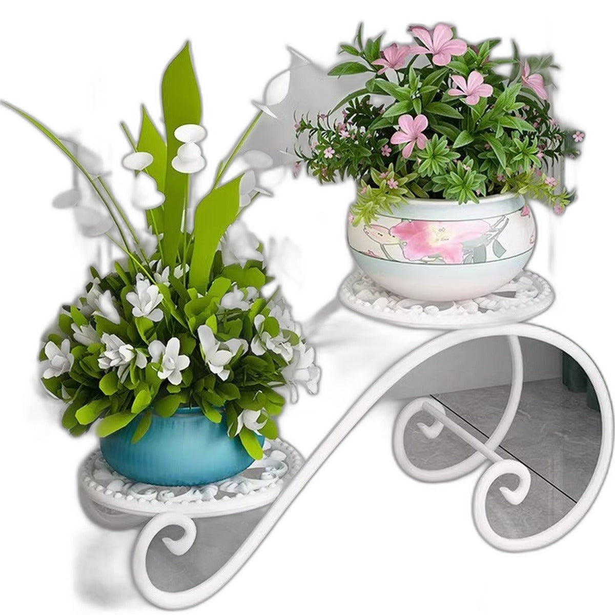 Metal tiered plant stand by Glow Ritual