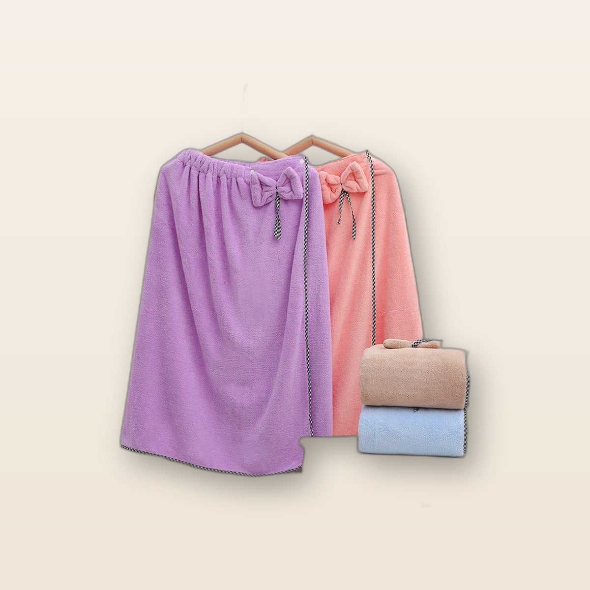 Spa set bath wrap, hair towel and headband by Glow Ritual
