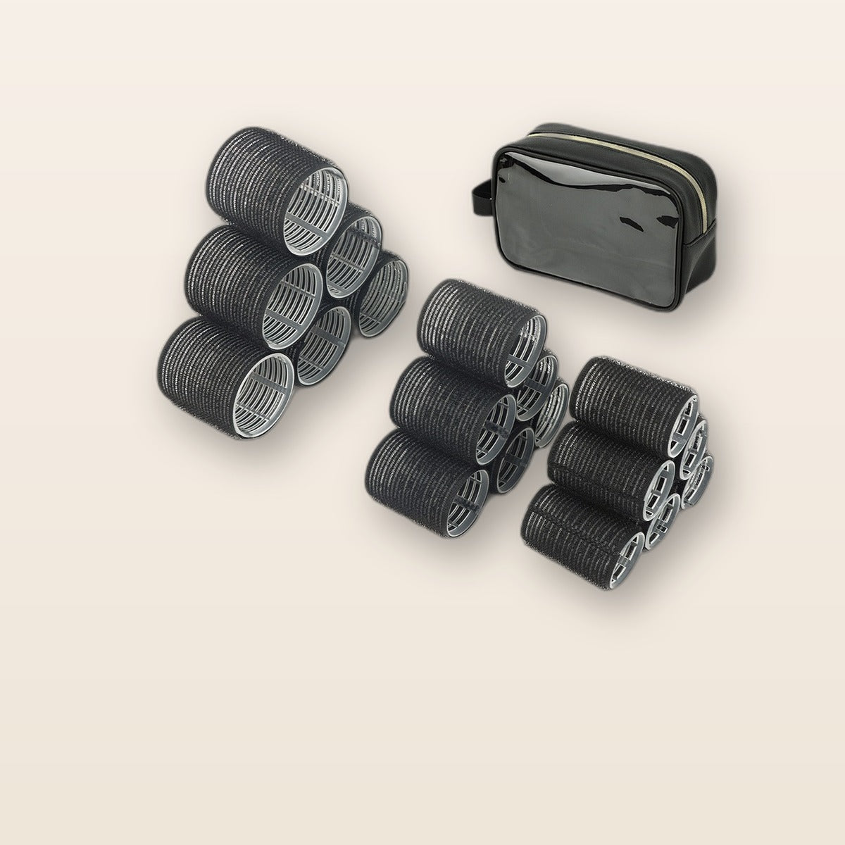 Self-grip velcro hair rollers set by Glow Ritual