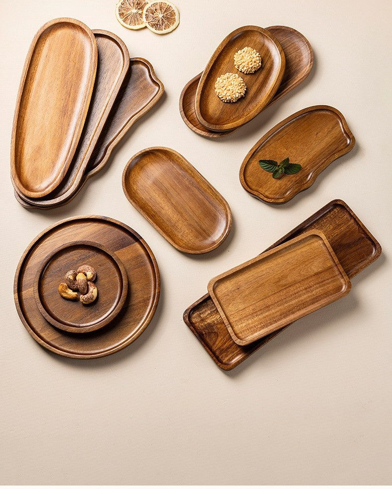 Acacia wood catchall tray by Glow Ritual