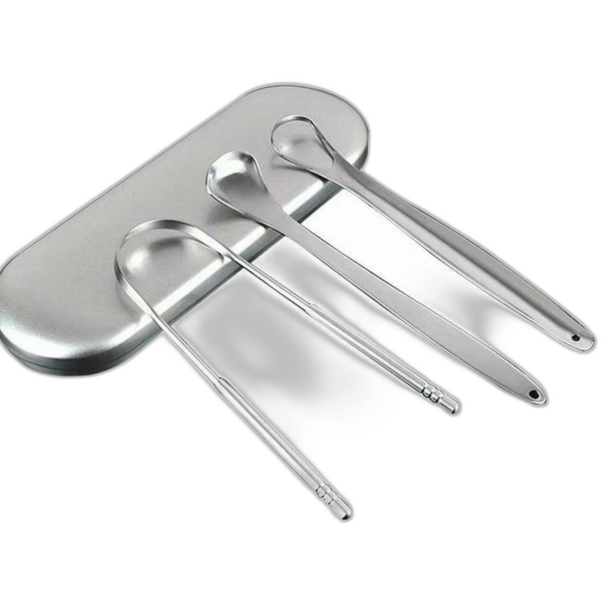 Stainless steel tongue scraper by Glow Ritual