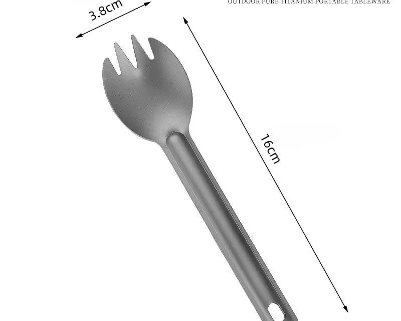 Titanium camping utensil by Glow Ritual