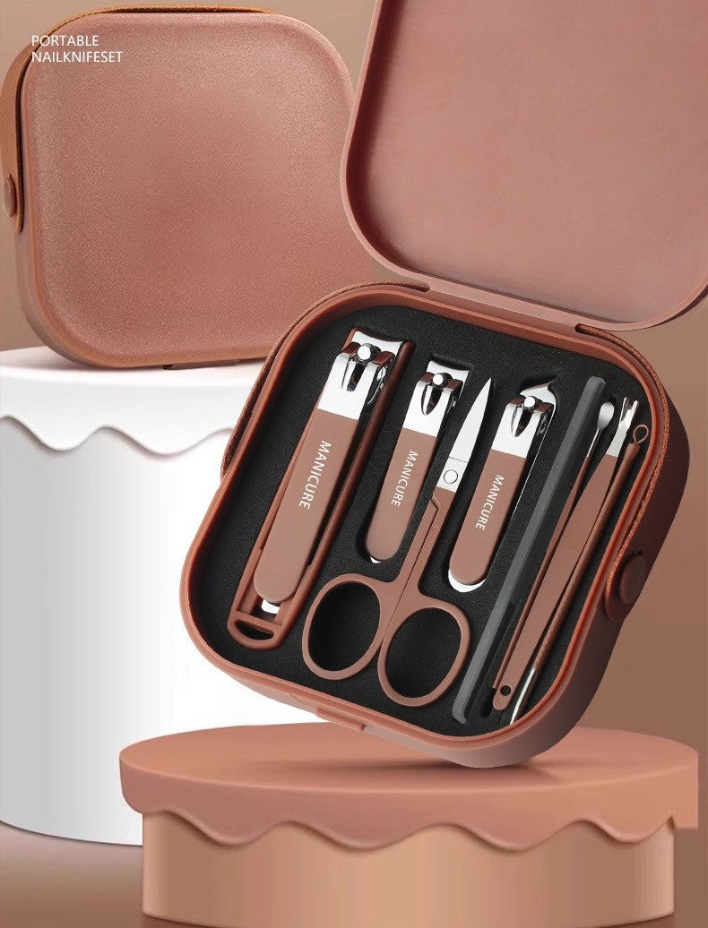 8-piece stainless nail clipper set by Glow Ritual