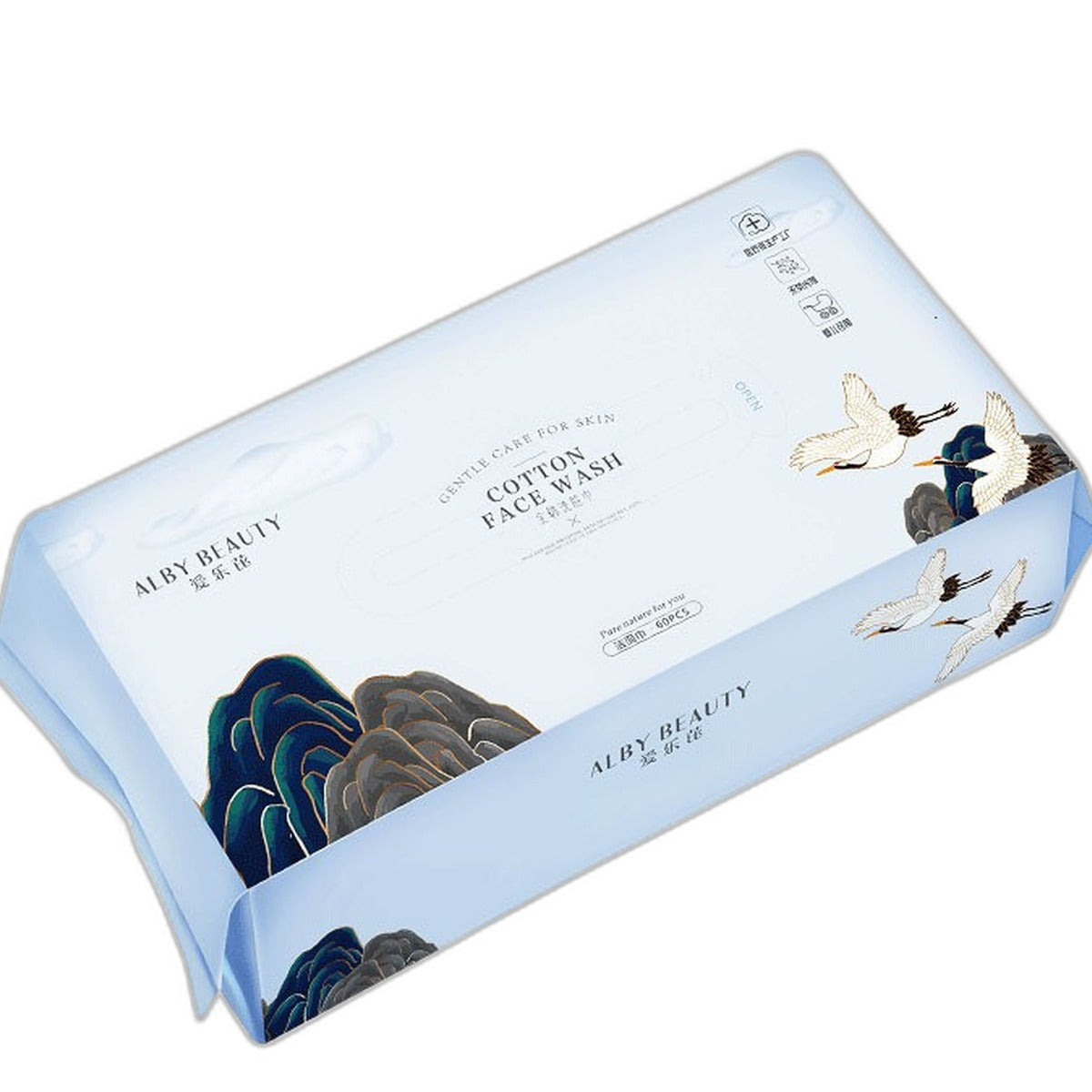 Disposable cotton face towels by Glow Ritual